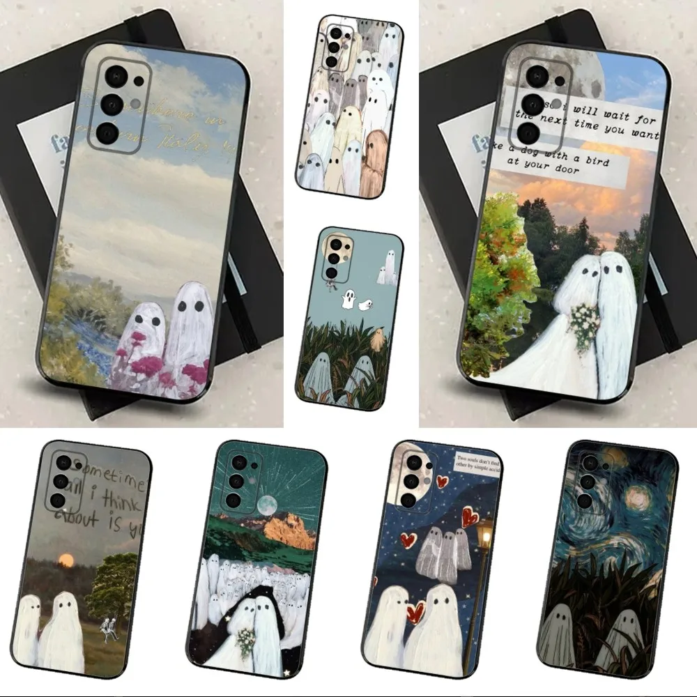 

L-Lovely G-Ghost Phone Case For Samsung Galaxy A91,A80,A73,A72 ,A71,A53A52,A32 ,A31A22,A21s,A20,Black Cover