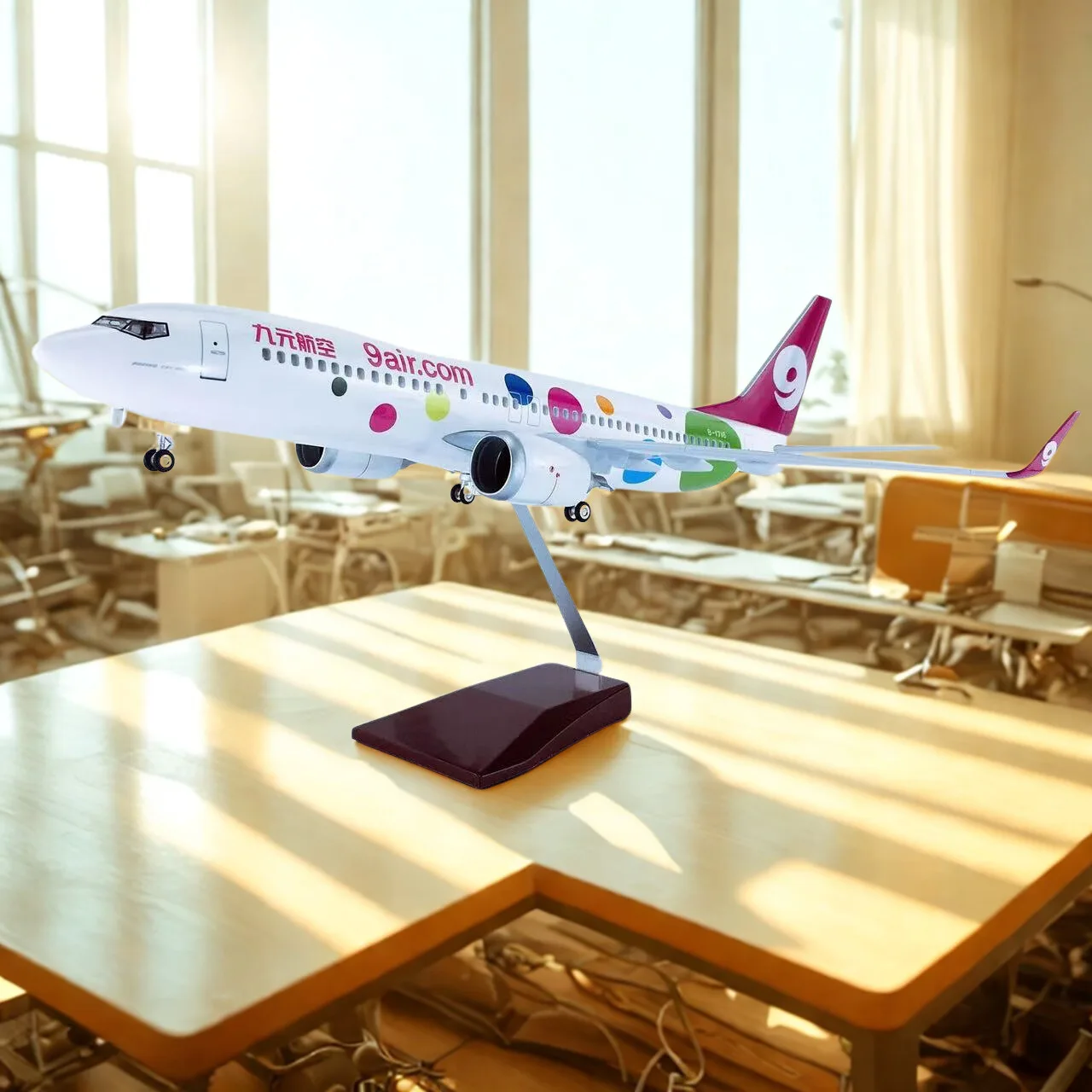 

B737-800 9air com Plane Model Sale 1:85 47cm Airplane Model Resin Airplane Models For Adults Toy Airplane Kids Diecast Airplanes