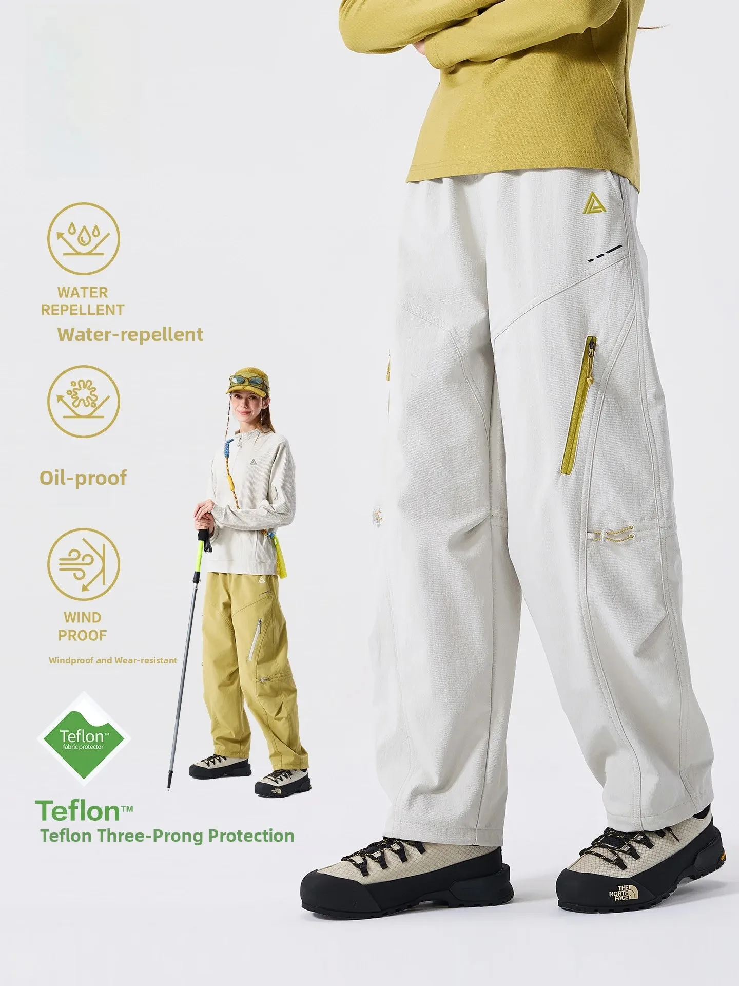 LAZY DAY Lightweight Outdoor Women's Work Trousers Waterproof Hiking Pants Functional Style Straight Leg Polyester Fiber