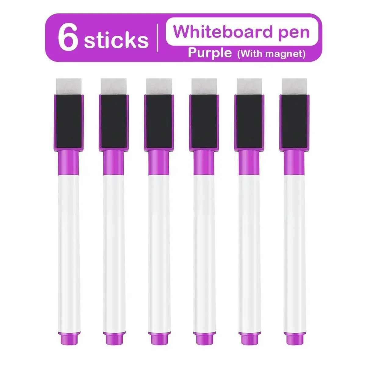8 stuks magnetische uitwisbare whiteboard-pen kleuropties schoolbord notitienummering briefpapier voor kantoor klaslokaal onderwijsbenodigdheden