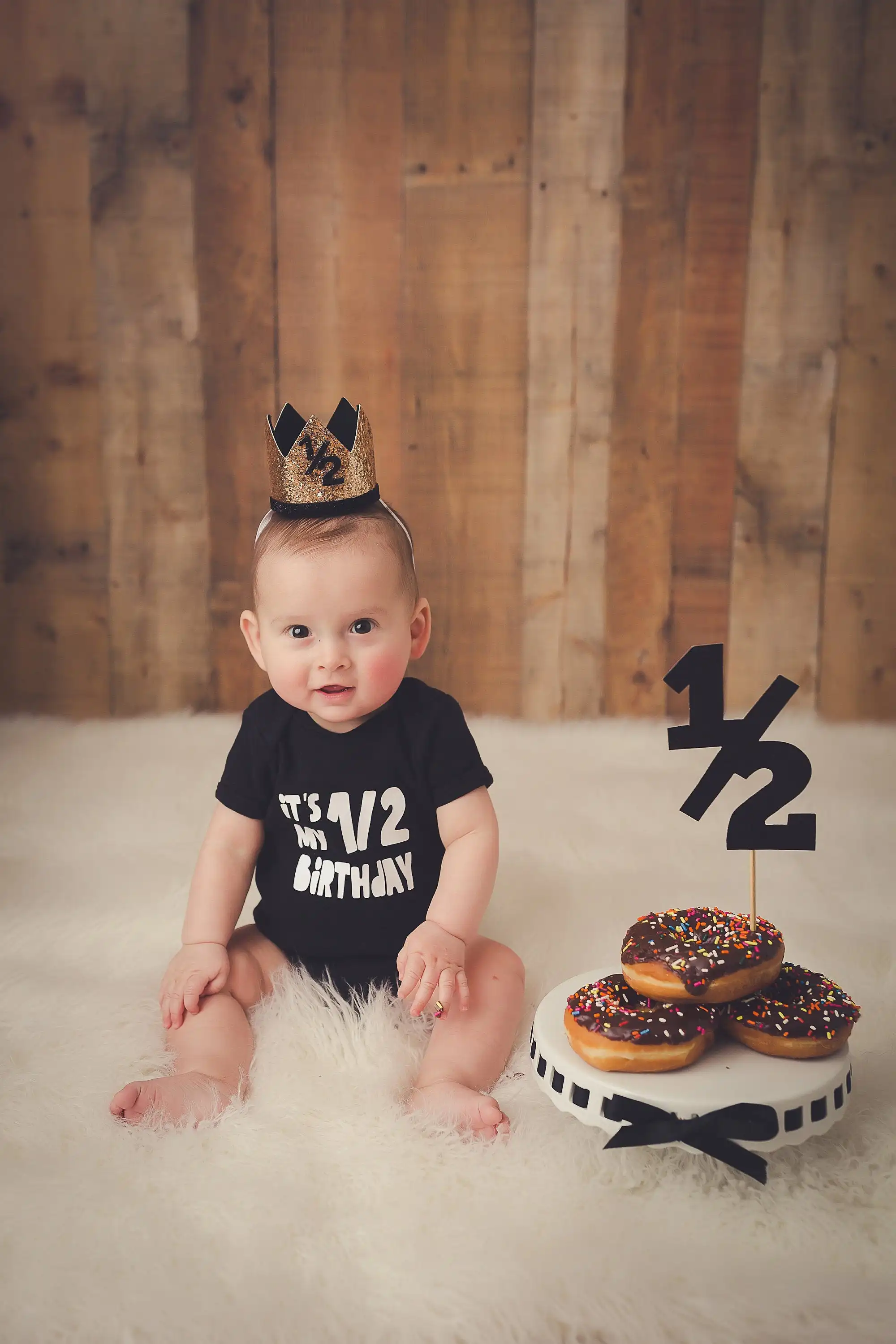 

Half Birthday Bodysuit Boy Half Birthday Baby Gift Gender Neutral Bodysuits Newborn Baby Boys Girls Unisex Casual