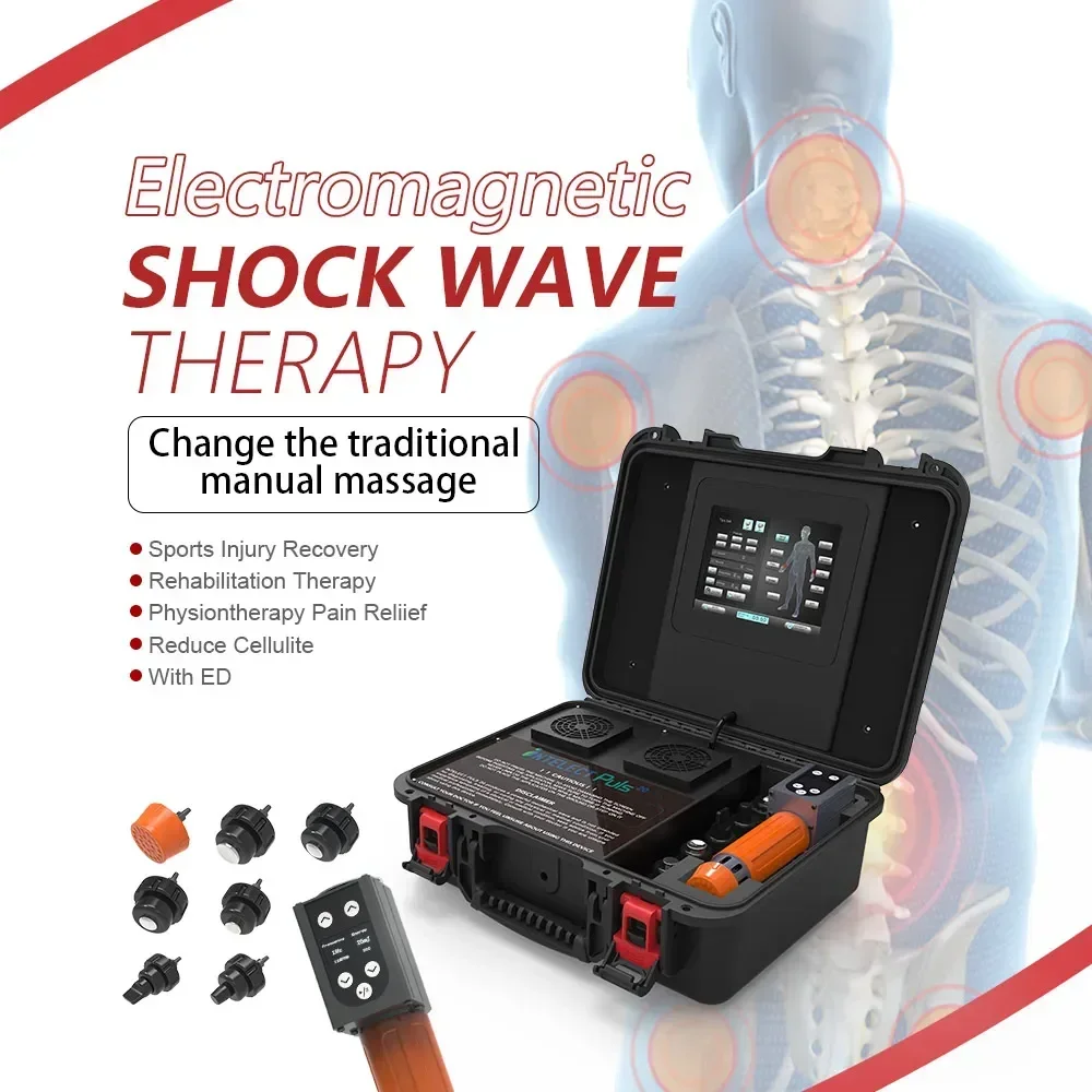 Portable Physical Therapy Equipment ED Electromagnetic Extracorporeal Shock Wave Therapy Machine Pain Relief Body Relax Massager