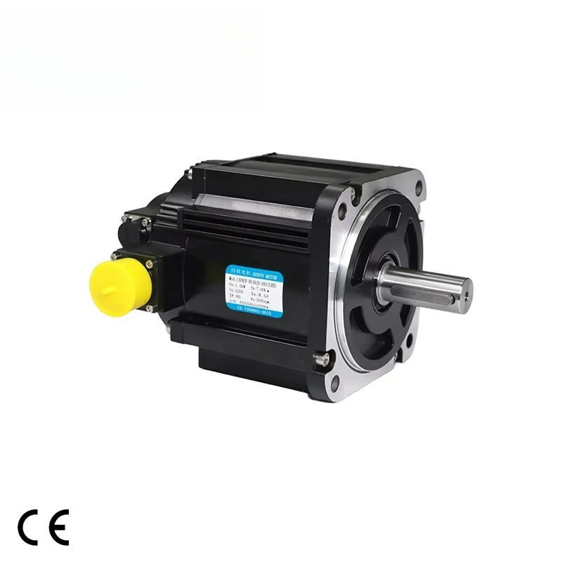 220V Single-Phase Large Inertia 2500RPM 2KW 130mm AC Servo Motor 130ASF-M20025 IE4 Efficiency CE Certified for PLC Components