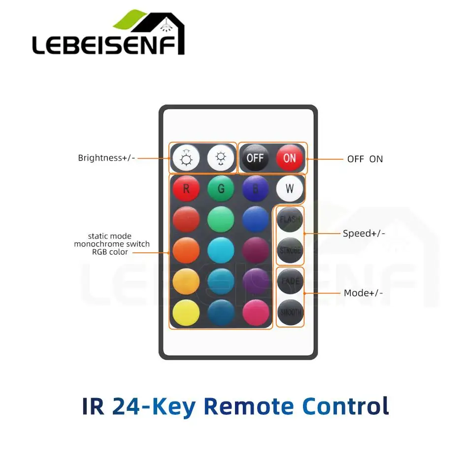 Tuya Mini LED Smart Controller DC 5-24V 6A RGB PWM Dimmer con telecomando IR a 24 tasti per 5050 2835 COB Color LED Strip Light