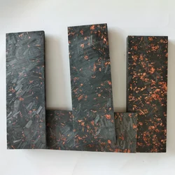 2pcs/lot 7 Sizes Marbling Red Copper Carbon Fiber Resin Filling Material Knife Handle Scales DIY Making Board Plate Patch