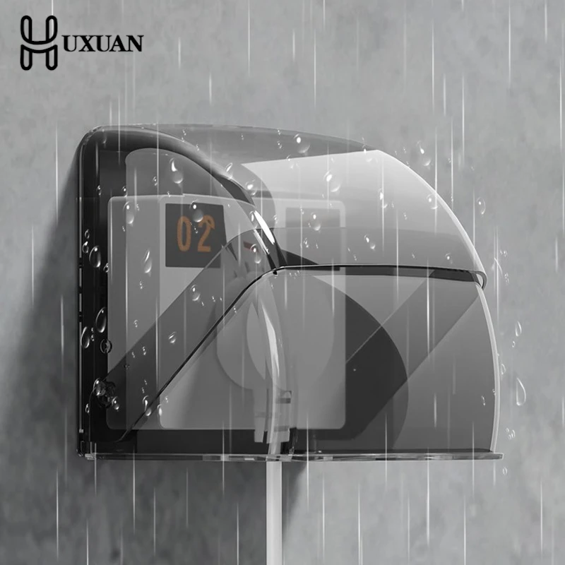 مقبس مثبت على الحائط قابل للقفل صندوق مقاوم للماء والغبار في الهواء الطلق 86 نوع مقبس مفتاح مقاوم للرذاذ غطاء حماية مضاد للصدمات