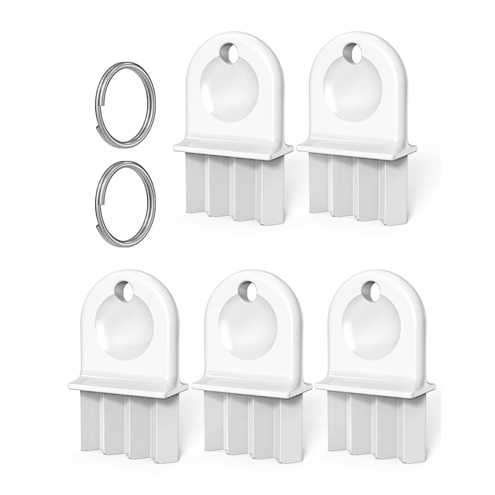 5pcs Universal Paper Towel Dispenser Key Plug and Play Metal Toilet Tissue Dispenser Key with Rings Bathroom Accessories White
