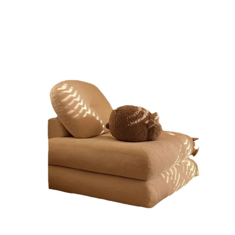 

Cream wind folding dual-purpose sofa single minimalist tofu block sofa bed lazy sofa small apartment living room