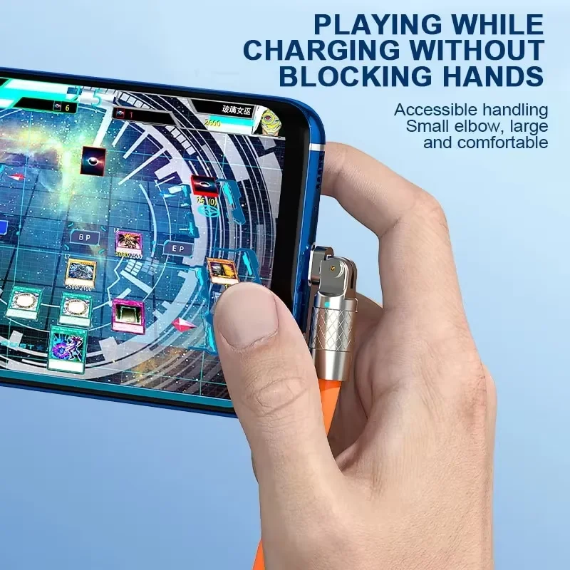 120W 6A Mobile Phone Type C Fast Charging Cable Rotating Head Charging Wire USB Data Cable For Samsung Xiaomi Huawei Data Cord