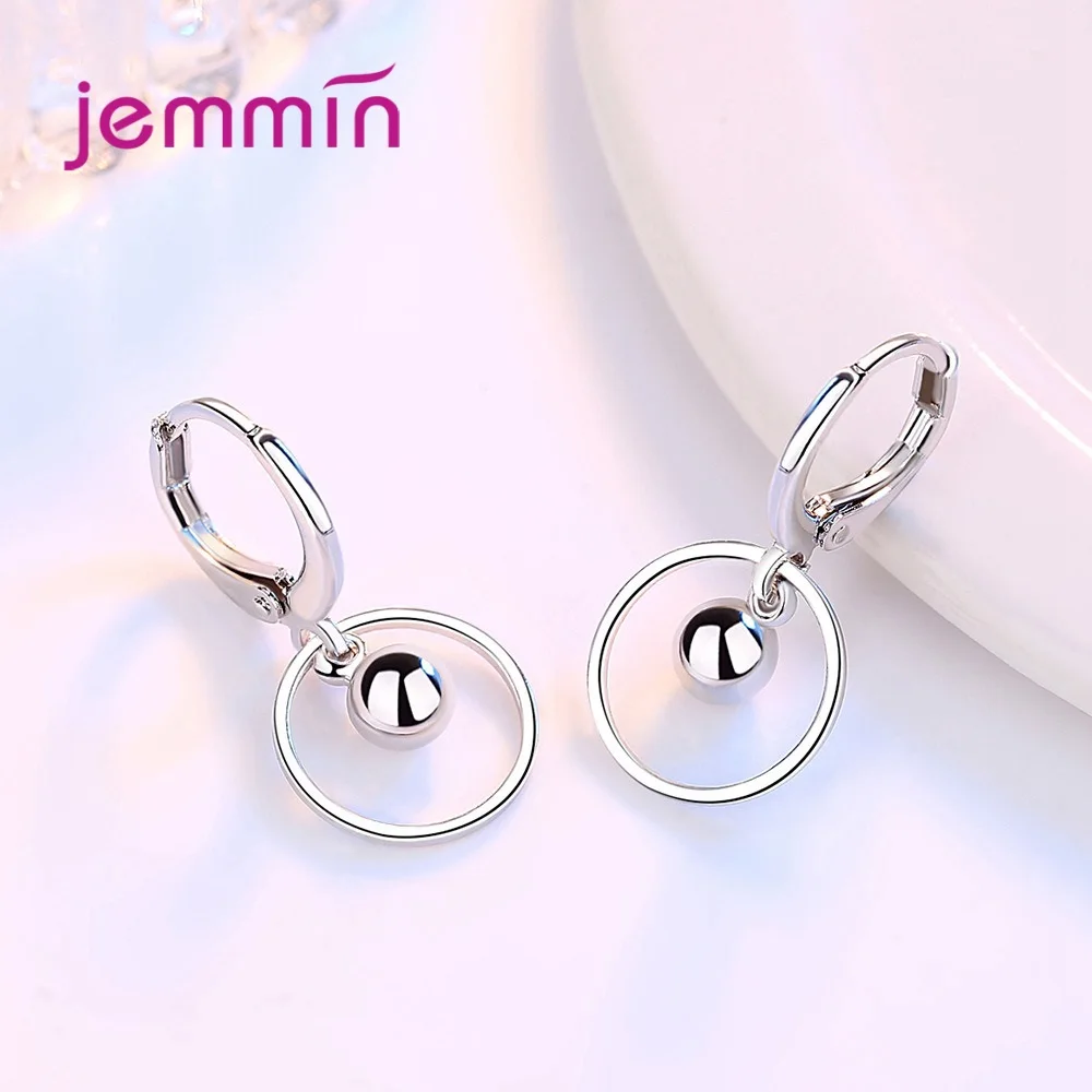 925 Sterling Silver  Drop Earrings For Decoration Trendy Round Bead Design Best Gift For Women Girls Party Birthday