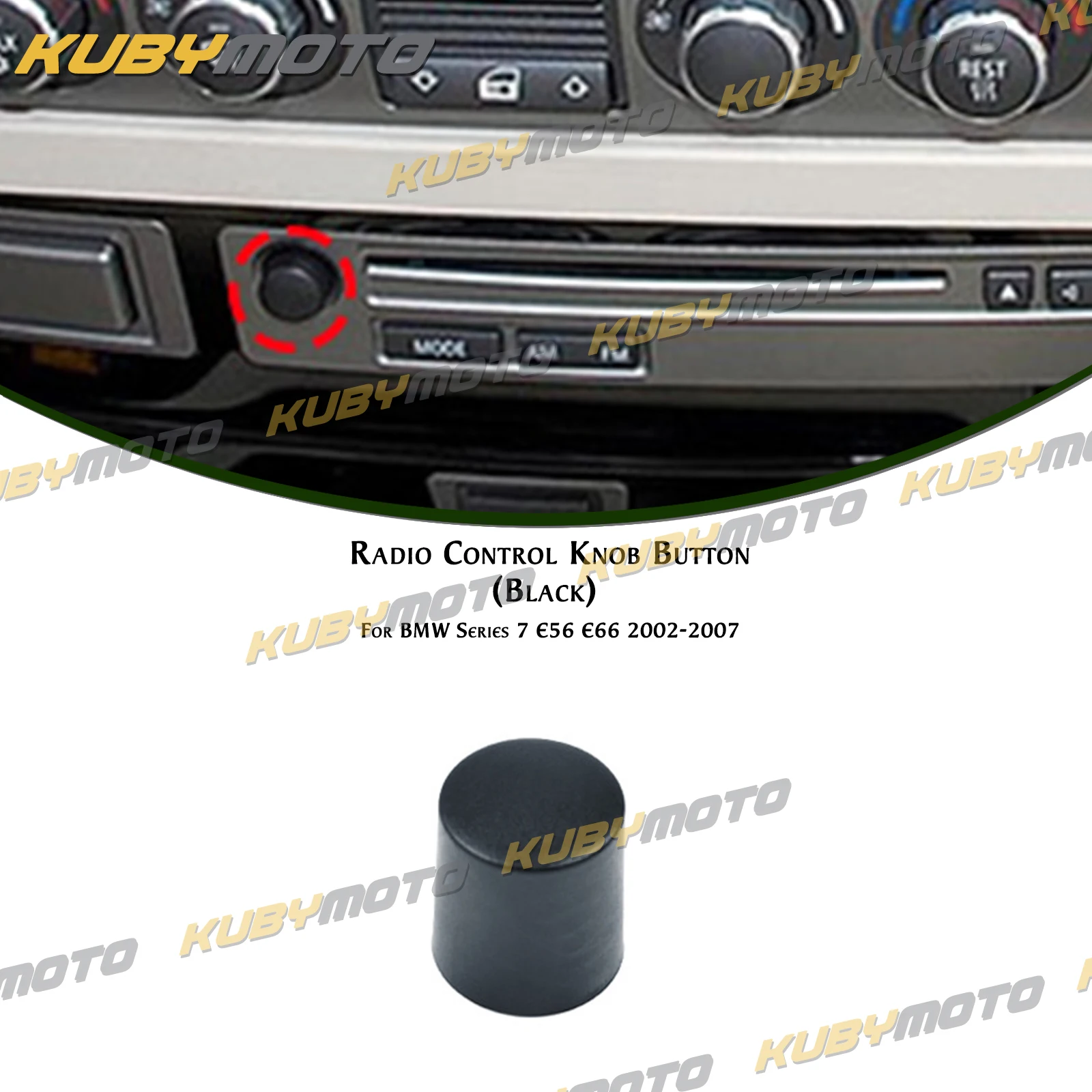

Car Inner Console Radio Knob Volume Button For BMW 7 Series E65 E66 2002-2007