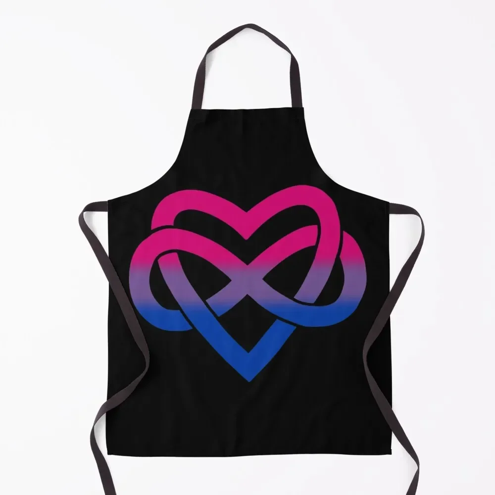 

Bisexual Polyamory Inifinity Heart (black) Apron painters Kitchen Items For Home christmas kitchen Apron