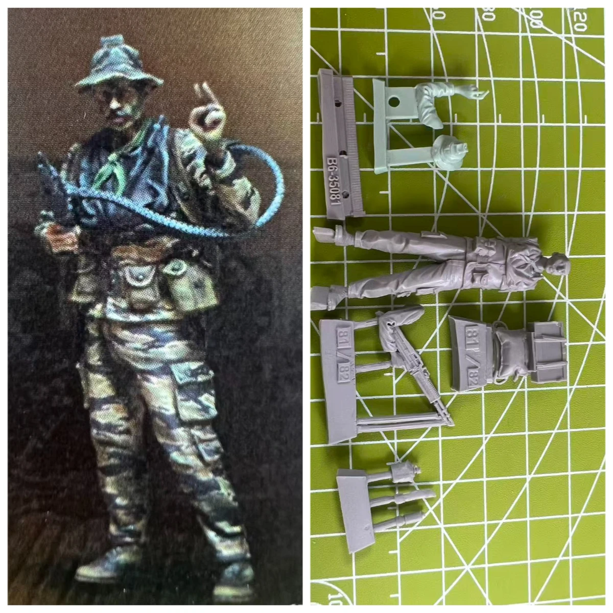 

1/35 Cast Resin Model US Special Forces 1-Person Scene Model Toy Unpainted