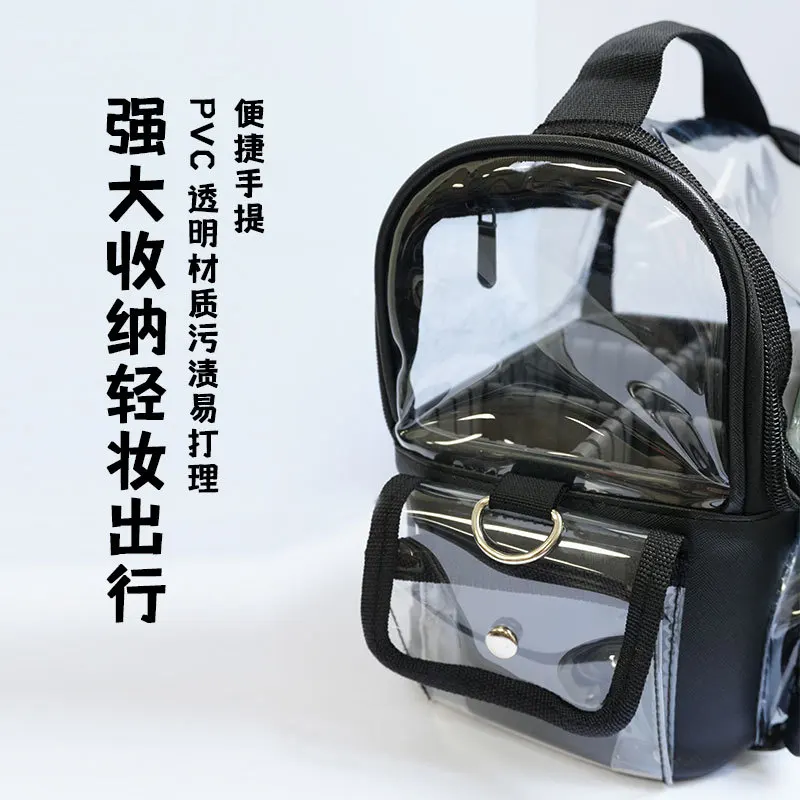 Bolsa de Viaje Transparente de PVC, de Gran Capacidad, Impermeable, Simple, Portátil, con Compartimentos, Tipo Bandolera