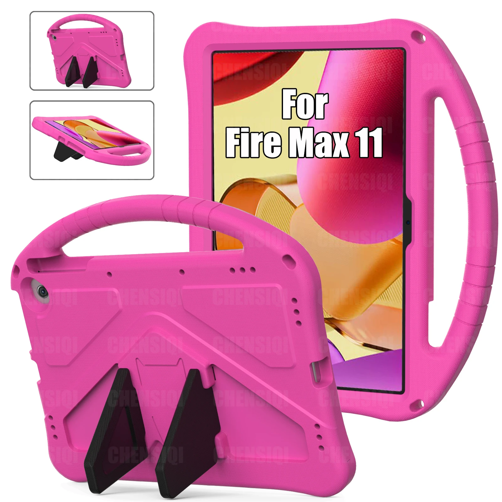 Case for Amazon Fire Max 11 (11.0 inch) Tablet 2023 release Kids EVA Hand-held Tablet Stand Cover for Amazon Fire Max 11 11