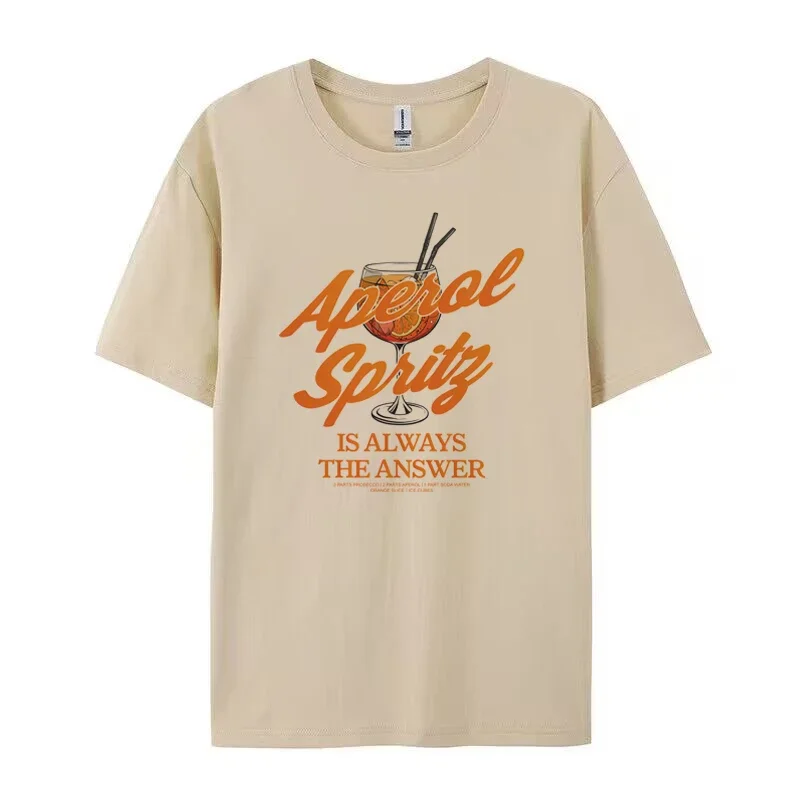 Aperol Spritz donne citazioni divertenti T-Shirt Retro alcol bevanda T Shirt cotone sciolto Cocktail Party Graphic Tees Unisex top regali