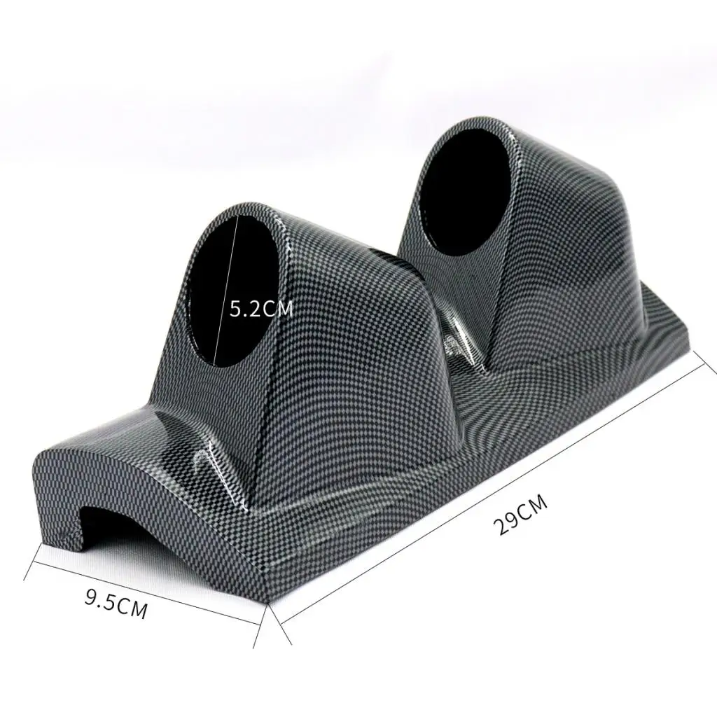 

Dual 52mm ABS Plastic Racing Gauge Holder Double Hole Dash Mount Pod Bezel for RHD Car Truck Boat Motorcycle Vehicles