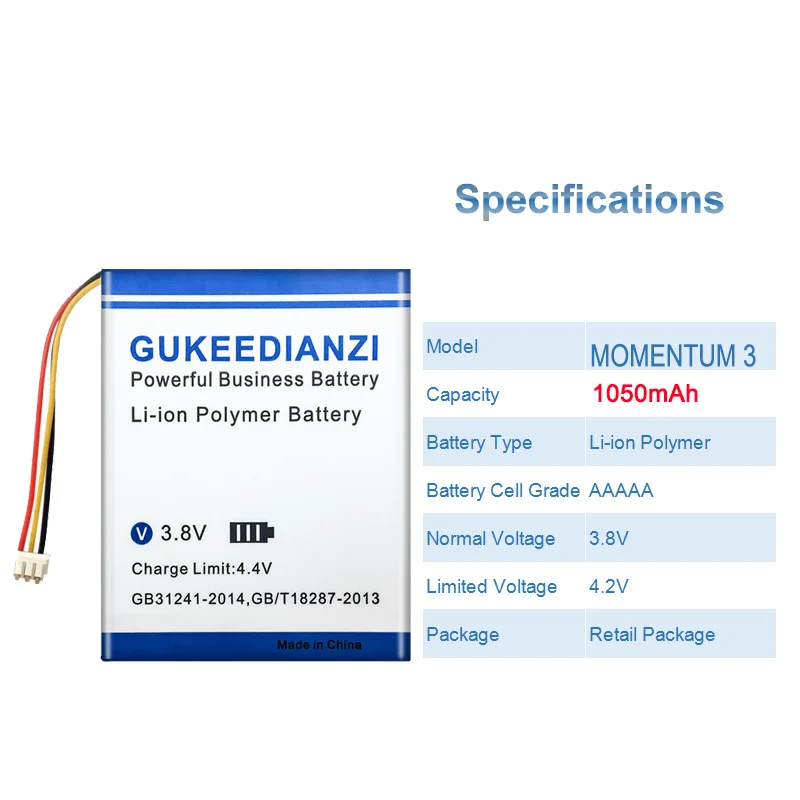 High Capacity GUKEEDIANZI Battery 1050mAh for Sennheiser Momentum 3 momentum3 True Wireless 2 wireless2