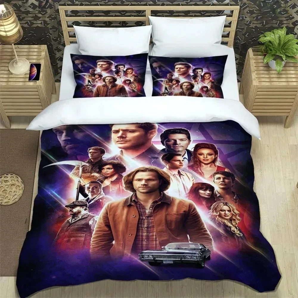 

New TV Series Supernatural Bedding Set Single Twin Full Queen King Size Bed Set Adult Kid Bedroom Duvet Cover Set Home Textiles