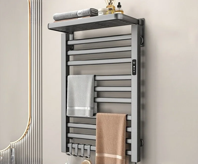 Electric towel rack, intelligent heating and drying, no punching required, hotel bathroom