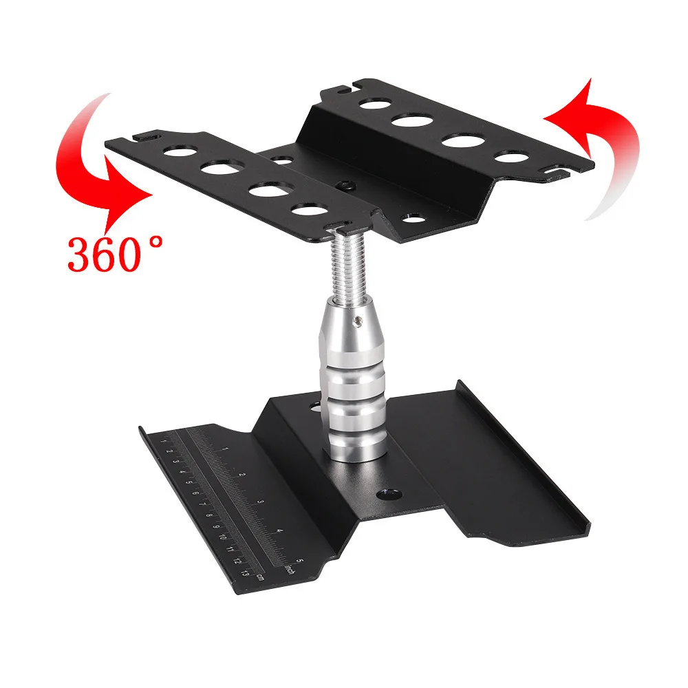 RC Car Repair Stand 360° Rotating Lifting Work Platform Adjustable Mounting Station for 1/8 1/10 Crawler RC Cars MaintenanceTooI