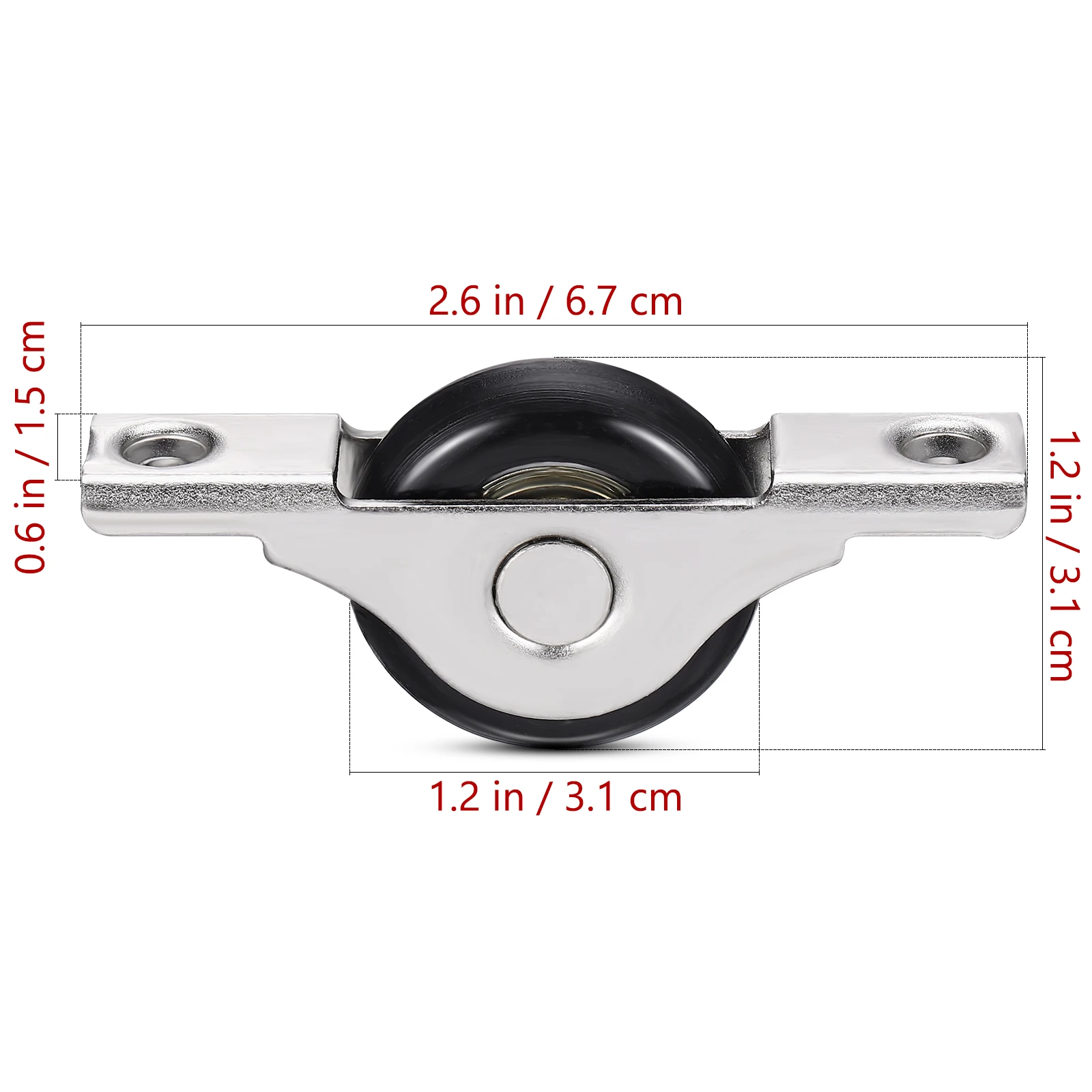 

4pcs 30Mm Closet Wheels Door Roller Replacement Nylon Plastic Pulley Track Set Smooth Rolling Hardware Floor Sliding System