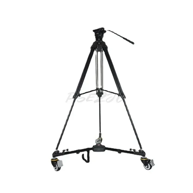 VX-600 Foldable Tripod Dolly 3 Wheels Stand Pulley Base Universal Camera Aluminum Alloy Material New