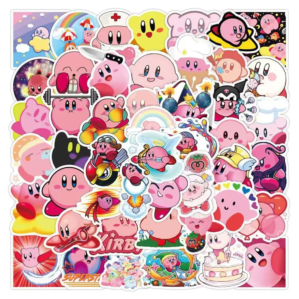 50/100/200pcs Non-repetitive Cute Kirby Children's Graffiti Waterproof Stickers