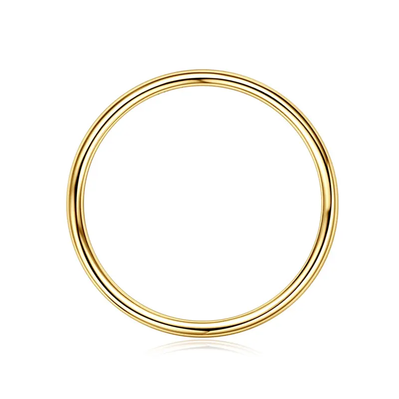 IOGOU 18k خاتم مطلي بالذهب للنساء 925 فضة الاتجاه الجديد في بسيط موضة الزفاف الفرقة حلقة معدنية زوجين غرامة مجوهرات #5