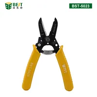 BST-5023 Multi-Functional Precision Fiber Cable Wire Stripper 20-30 AWG Copper Cable Hardened Steel Wire Stripper Plier Tools