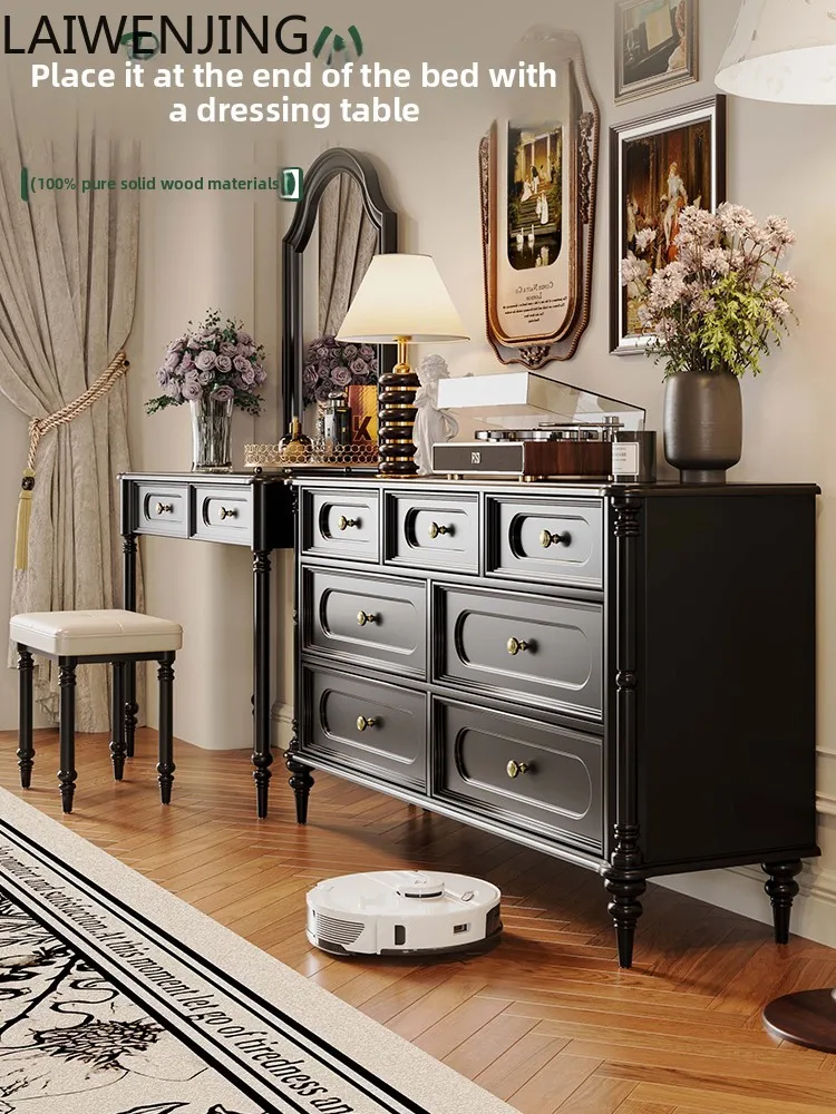 

SGF Ретро шкаф из массива дерева с семью ящиками, прикроватный ящик для хранения одежды, органайзер для одежды, шкаф