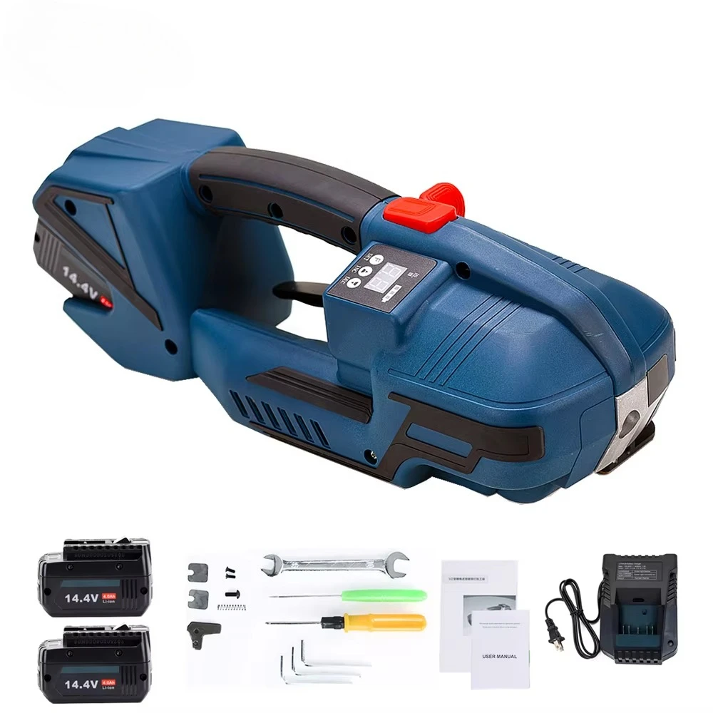 

V2 High Tension PP PET Plastic Belt Hand Battery Powered Operated Strapping Tools for Heavy Duty Round Surface