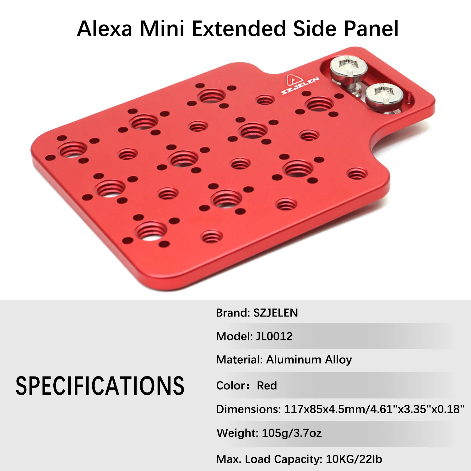 Arri Alexa, Mini, Mini Lf, Rood, Canon, Sony Camera Universele Uitbreiding Side Panel Kit