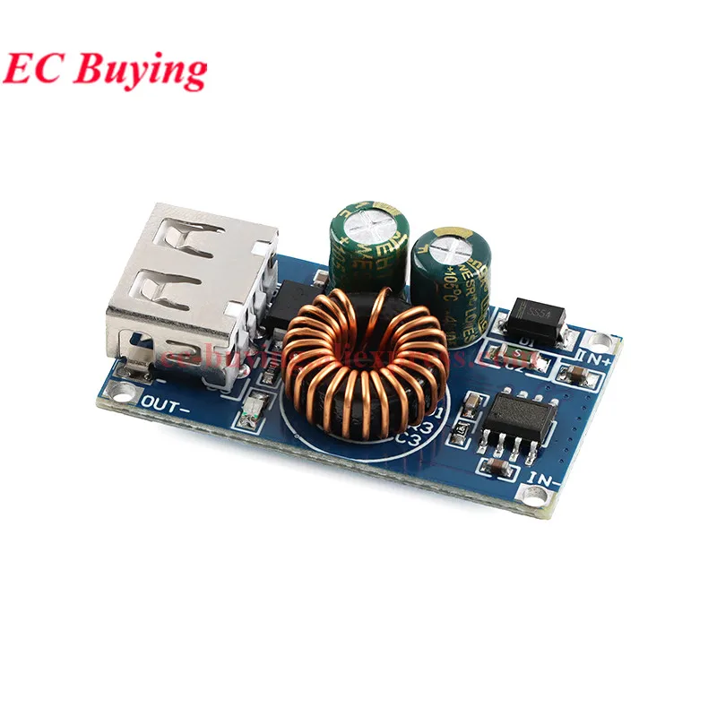 1-5Pc QC3.0 QC2.0 USB DC-DC Buck Converter Charging Step Down Module 6-32V 24W 9V 12V 24V to Fast Quick Charger Circuit Board 5V