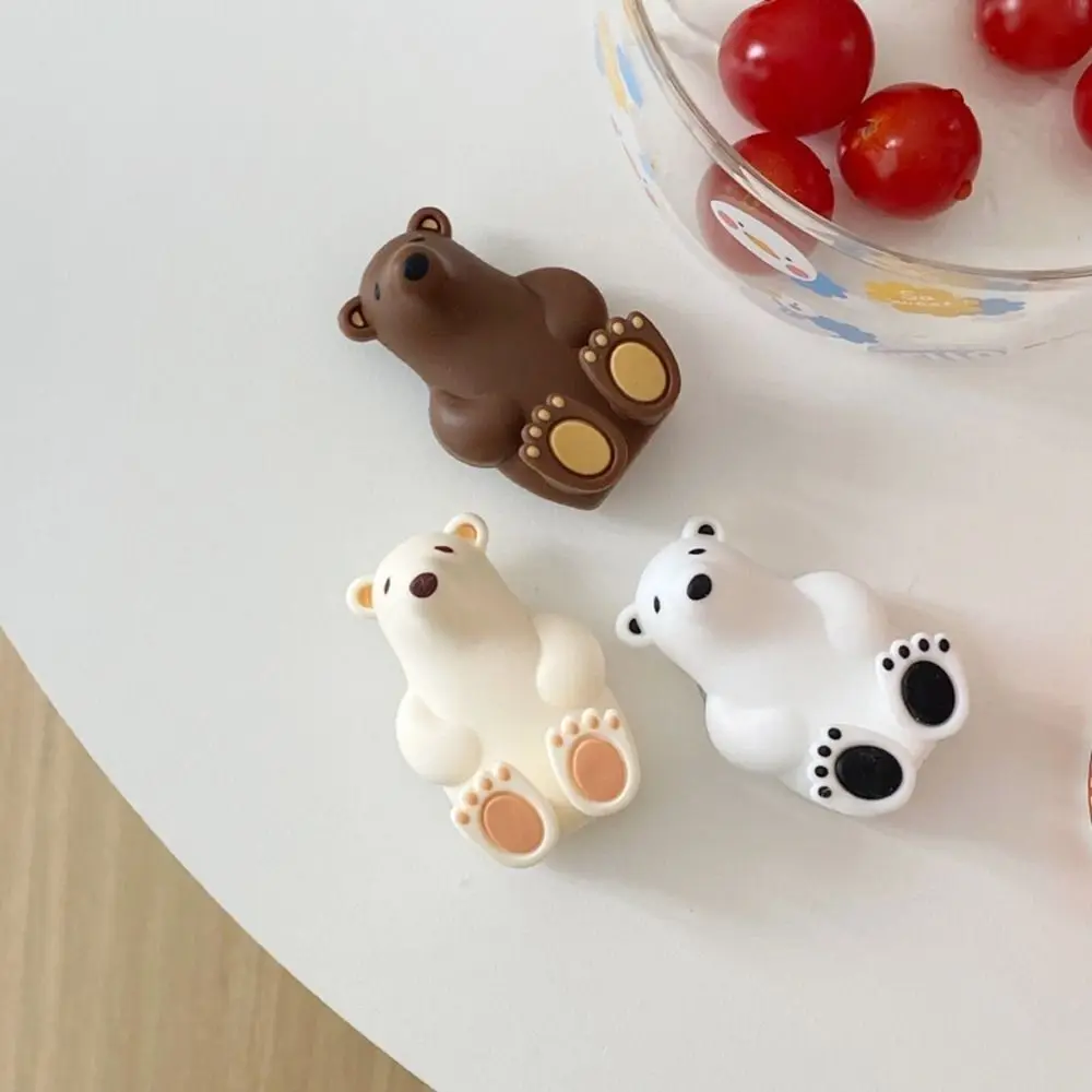 High-quality Suction Cup Toothbrush Holder Punch-free Wall Mounted Mask Hook Bathroom Accessories Cartoon Bear Toothbrush Rack
