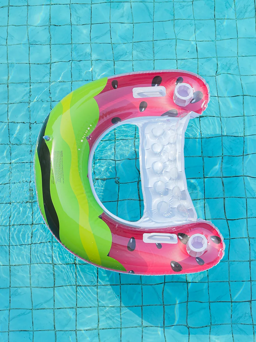 Hammock Flutuante em Forma de U de PVC Reforçado, Brinquedo Inflável para Água, Círculo de Natação, para Uso ao Ar Livre