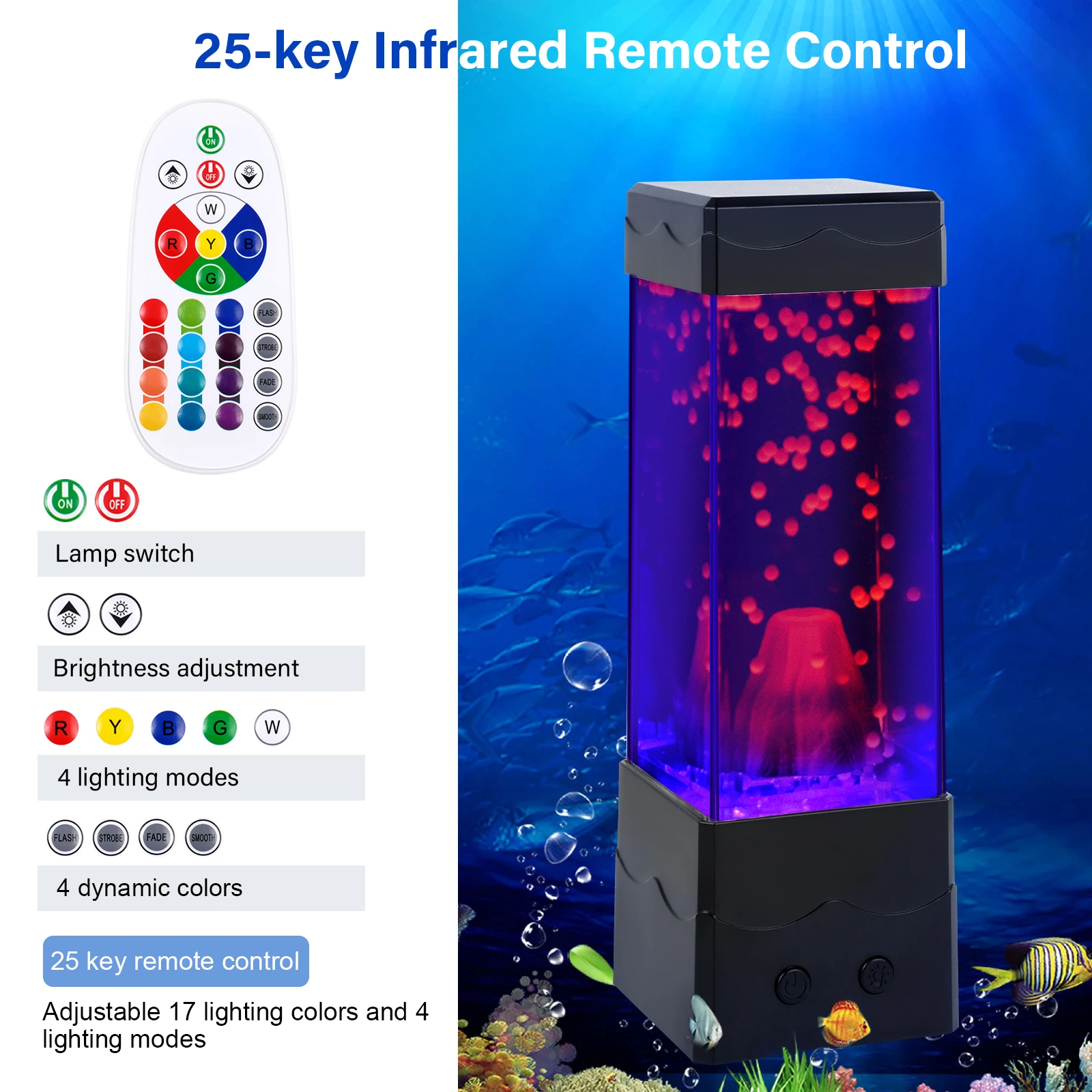 Lava Lamp USB Powered Volcano Night Light Room Office Desktop Decoration Mood Sensory Lights Novelty Gifts For Boys Girls Kids