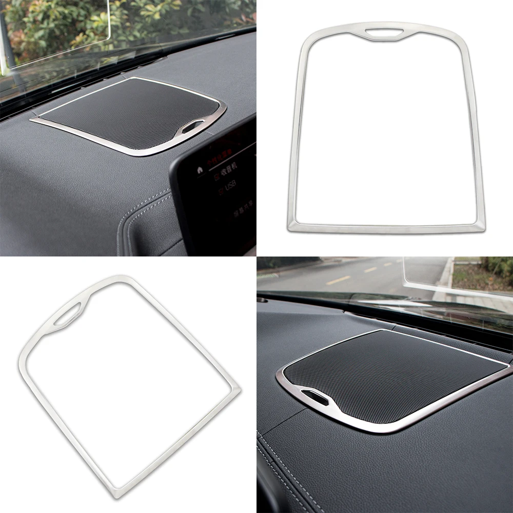 For BMW X3 G01 2018-2022 Stainless Steel Interior Dashboard Audio Cover Trim Center Console Speaker Decorative Casing