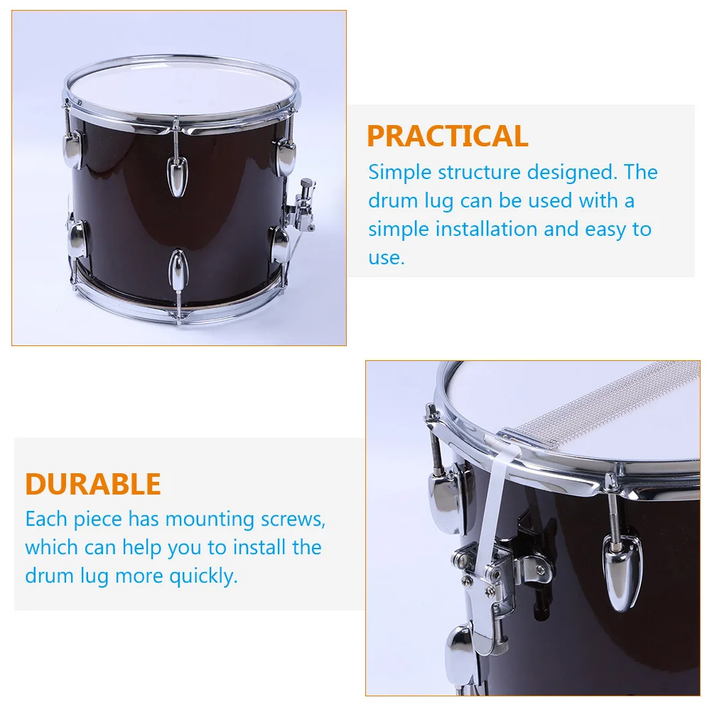 

2Pcs Military Snare Drum Lug Ear Claw Replacement Connector Drum Set Metal Hook Parts Replacement Lugs Practical Lugs