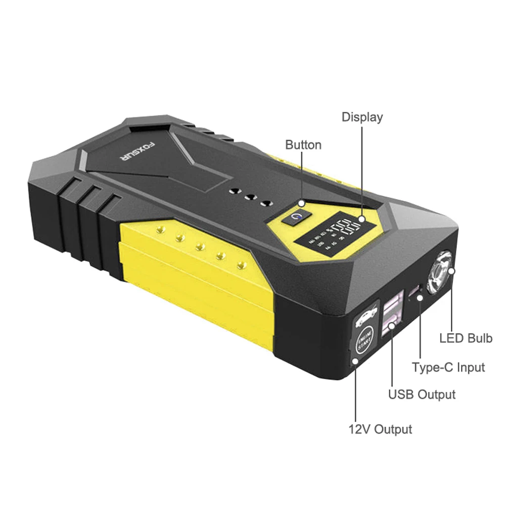 26800mAh Car Jump Starter Power Bank 12V Portable Car Battery Booster Charger Starting Device Petrol Diesel Car Starter Buster