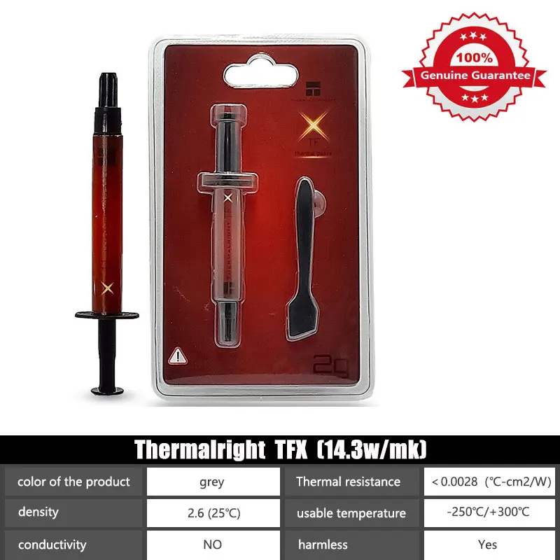 

Thermalright TFX 14.3Thermal Grease Desktop Computer Notebook Thermal Grease 2g/6.2g Thermal Grease