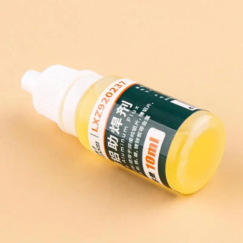 Aluminum Welding Flux 10ml Rinse Free Fluid Aluminum Solder Welding Supplies for Aluminum Copper Battery Stainless Steel