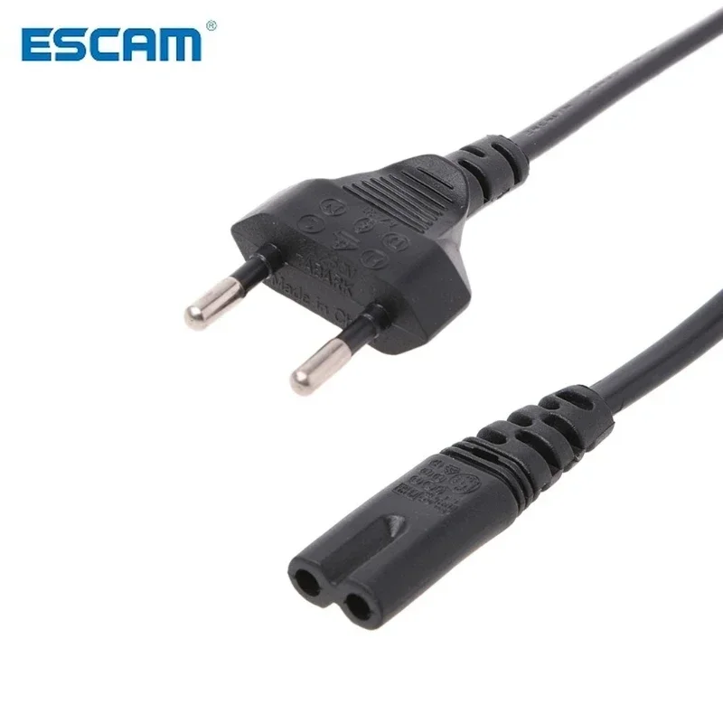 1pc 0.6M 2ft High Quality Wire Conductor Power Cord For Desktop Laptop Prong Pin AC EU Power Cable
