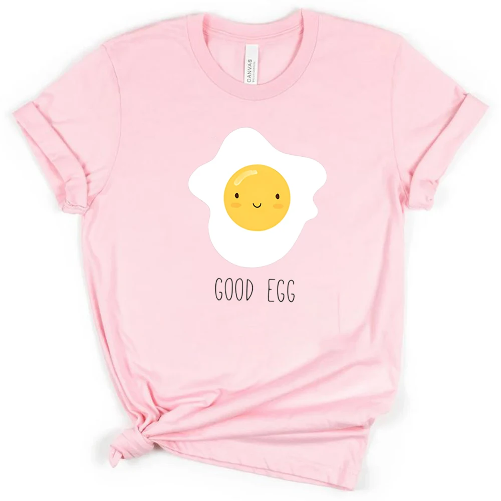 Graphic Tee Good Egg T-shirt  for Women's T-shirt Short Sleeve Funny Foodie Shirt  Mother's Day Reviews Many Clothes Spring Mum