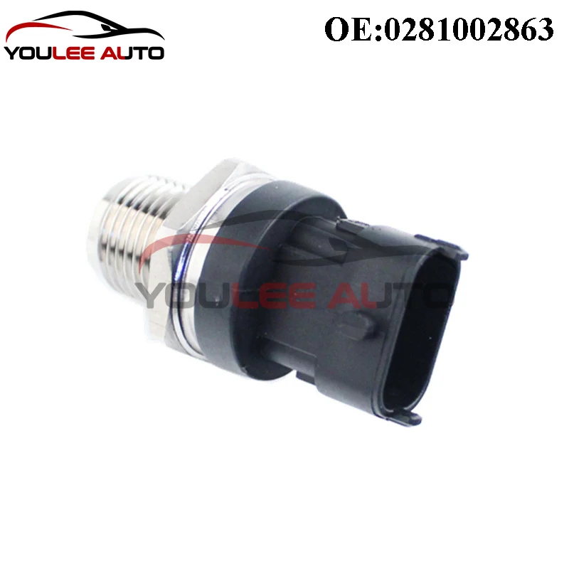 High Quality OEM 0281002863 31401-4A400 314014A010 Fuel Pressure Sensor For Hyundai Kia 1.5 1.6 1.7 2.0 2.2 2.5 CRDi Auto Parts