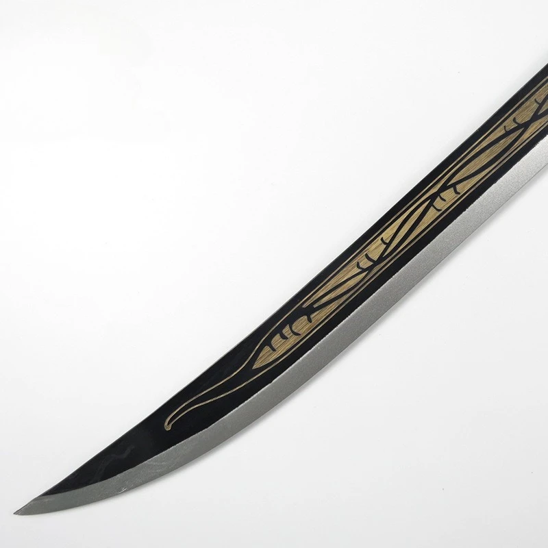 Espadas de rey elfo de madera de 97cm/38,19 pulgadas, práctica de entrenamiento, periféricos de juego de Cosplay, modelo Hobbit, adornos, juguetes, accesorios, exhibición al aire libre