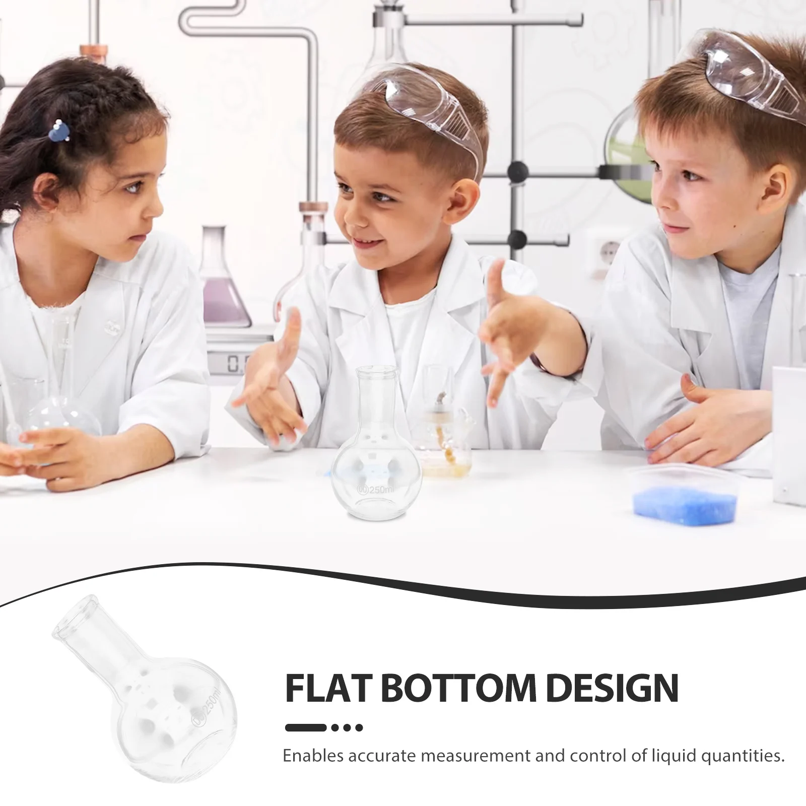 

Flask for Laboratory Chemistry Experiment Glass Clear Flasks Beakers Chemical Glassware