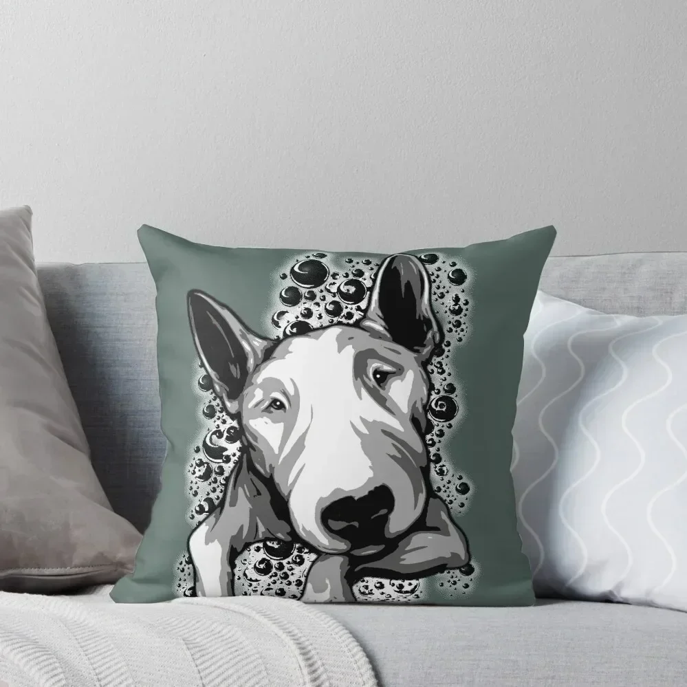 

Bull Terrier Bubbles Throw Throw Pillow New year Throw Pillow Decorative pillow case