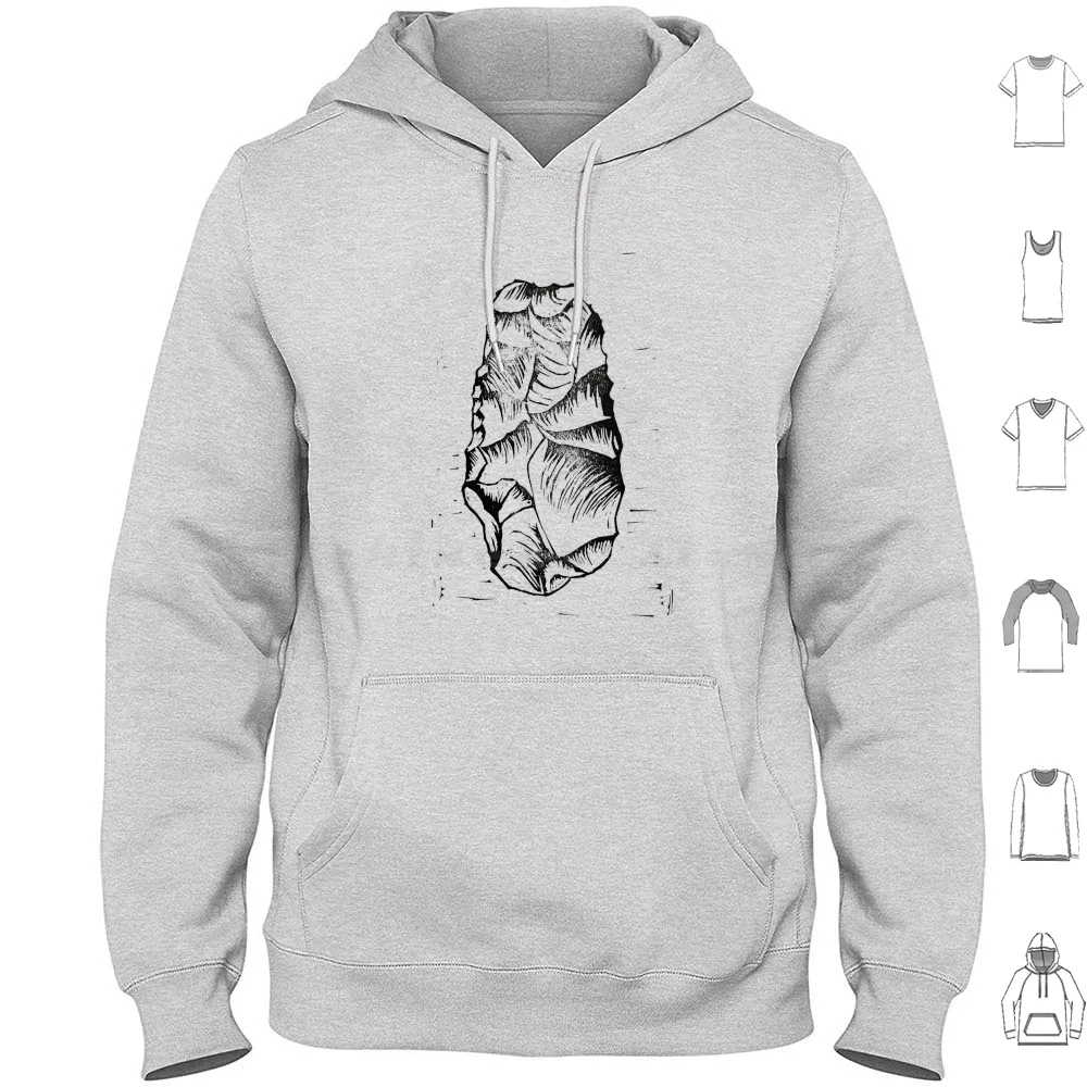 Stone Tool Hoodie Cotton Long Sleeve Stone Tool Stone Tool Archaeology Paleolithic Lithic Ancient Human