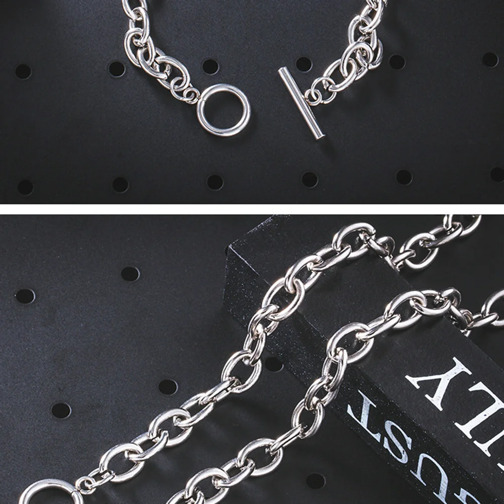 

5 шт., браслеты-цепочки из титановой стали с пряжкой, ширина 8 мм, длина 21 см, модные декоративные украшения для женщин, подарок на свадьбу, день рождения